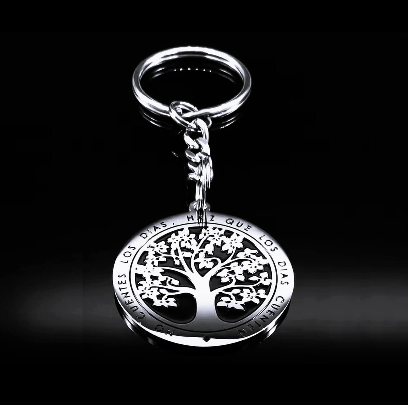 Tree of Life Keyring with Quote