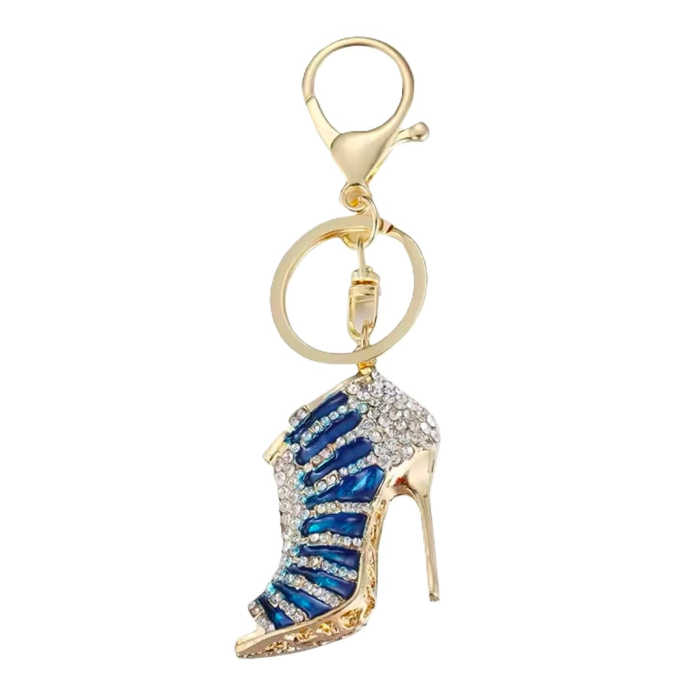Crystal Heel Keyring with Gold-Plated Clasp