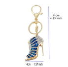 Crystal Heel Keyring with Gold-Plated Clasp