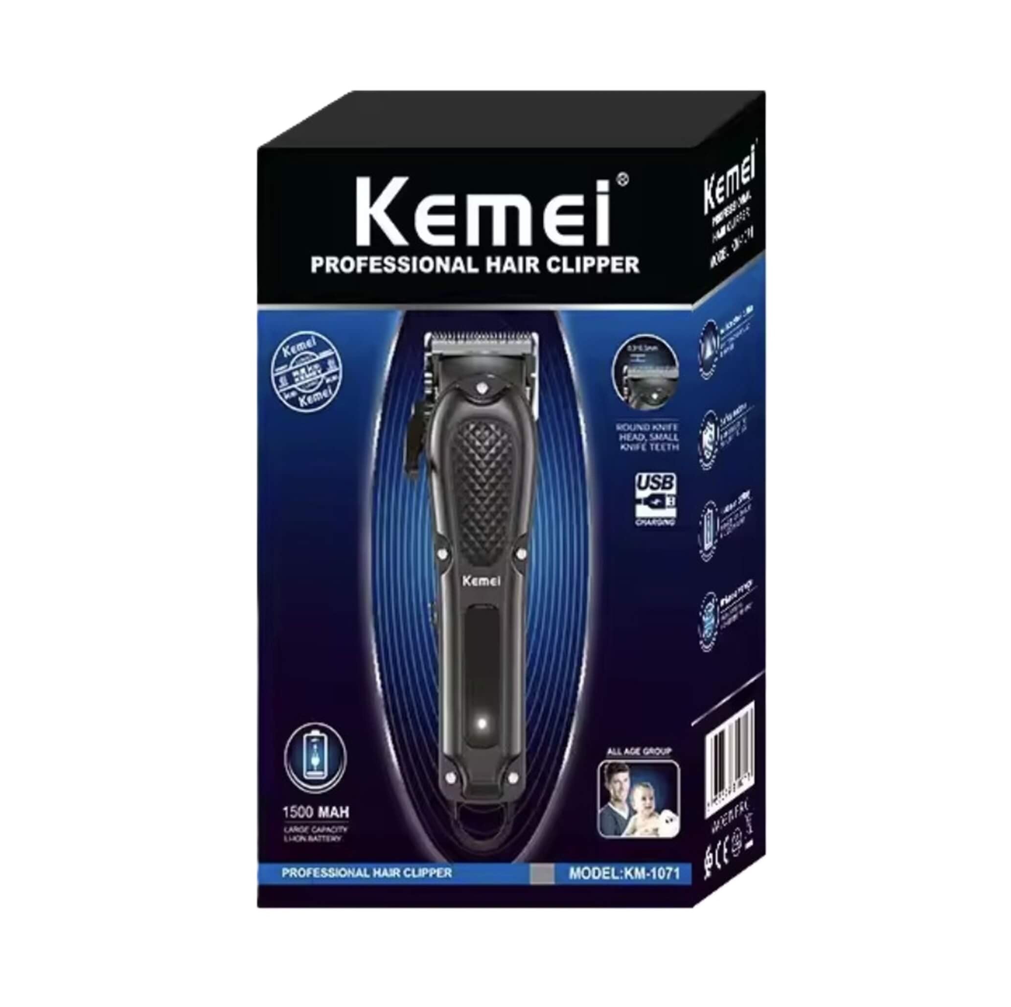 Kemei KM-1071 clipper with guide combs