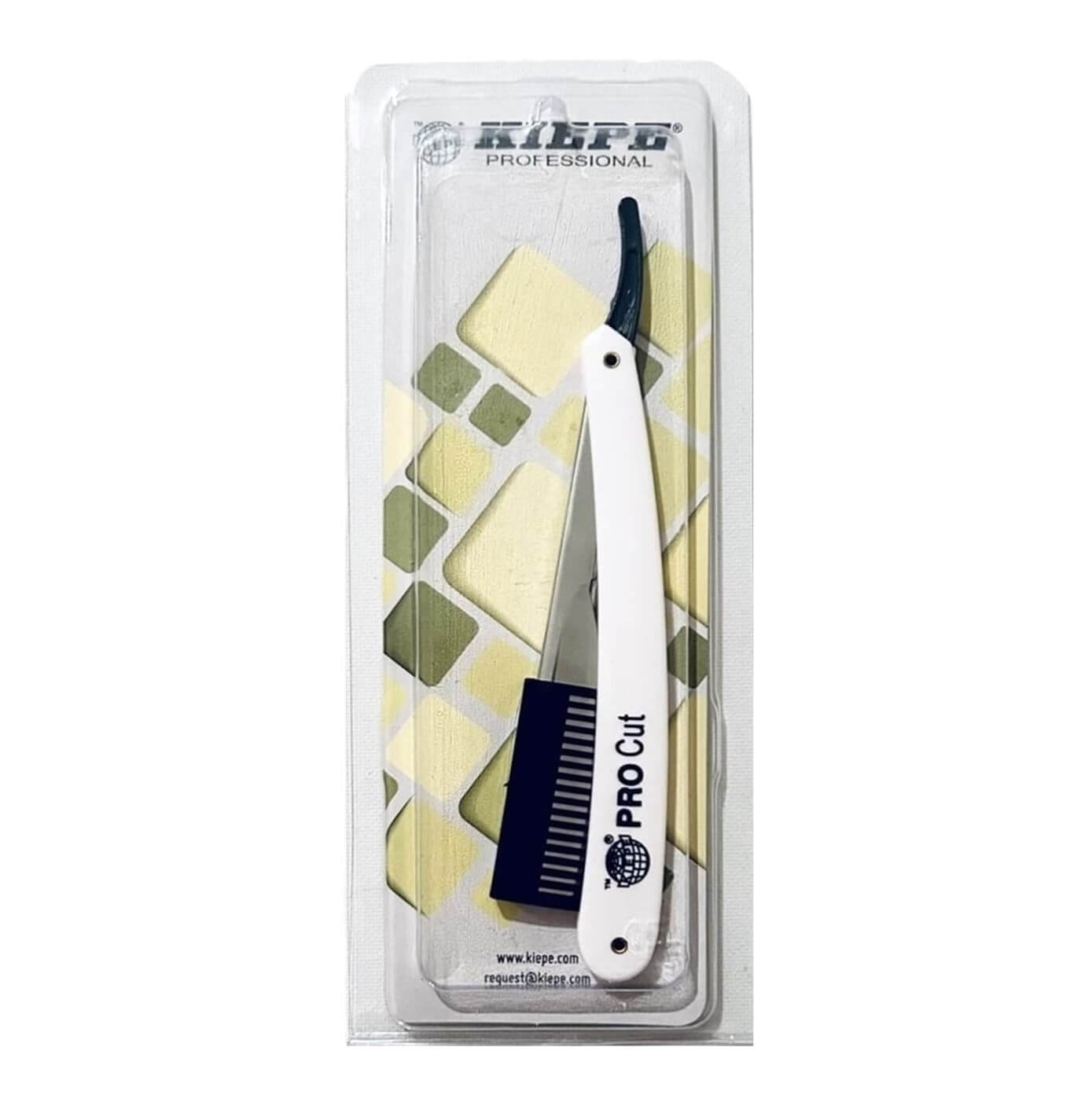 KIEPE PRO Professional Folding Straight Razor in White