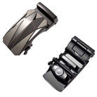 Automatic ratchet belt buckle zinc alloy finish