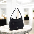 Milleni Ladies Vegan Leather Fashion Tote Bag in Black
