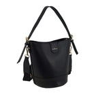 Milleni PV4033 Black Ladies Vegan Leather Bucket Crossbody Bag 