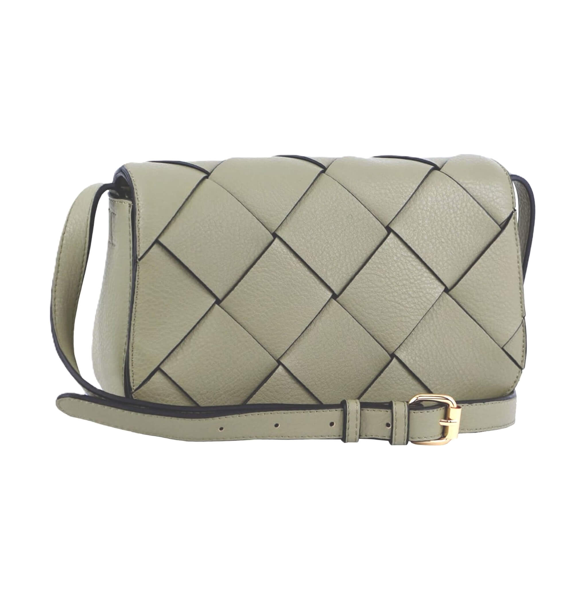 Milleni Ladies Woven Fashion Crossbody Bag in Mint