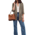Milleni PV4034 Tan Ladies Vegan Leather Fashion Mini Tote Bag