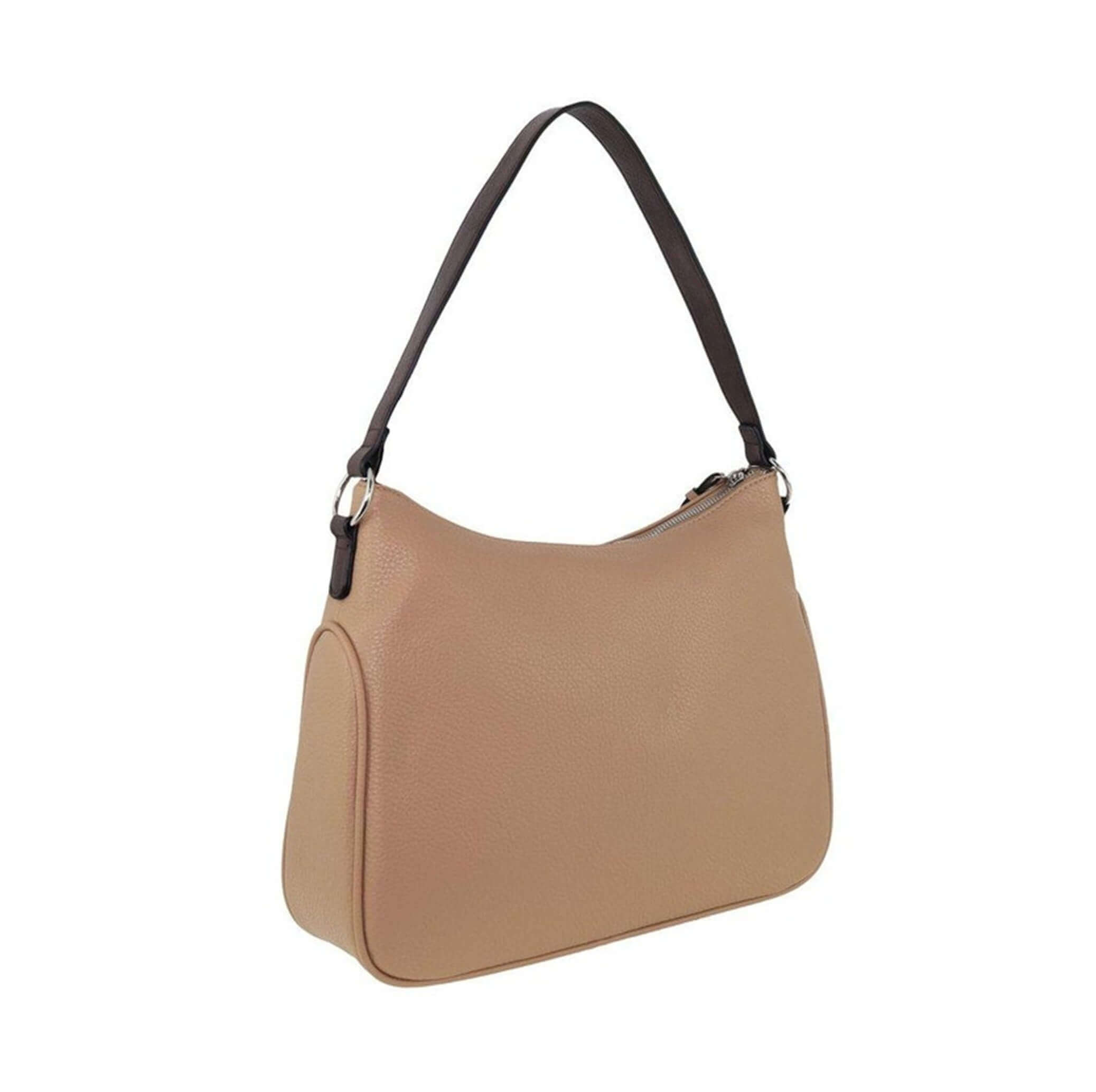 Milleni Ladies Vegan Leather Fashion Tote Bag in Stone