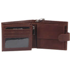 Pierre Cardin Men’s Leather Tri-fold Chain Wallet in Chestnut