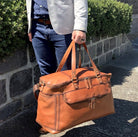 Pierre Cardin PC3342 Leather Overnight Bag/Cognac