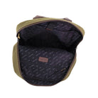 Police Men's Rustic Canvas Backpack in Dark Olive