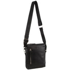 Pierre Cardin PC3844 Mens Italian Leather Cross Body Bag/Black