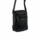 Pierre Cardin PC3130 Rustic Leather Cross-Body Bag/Black