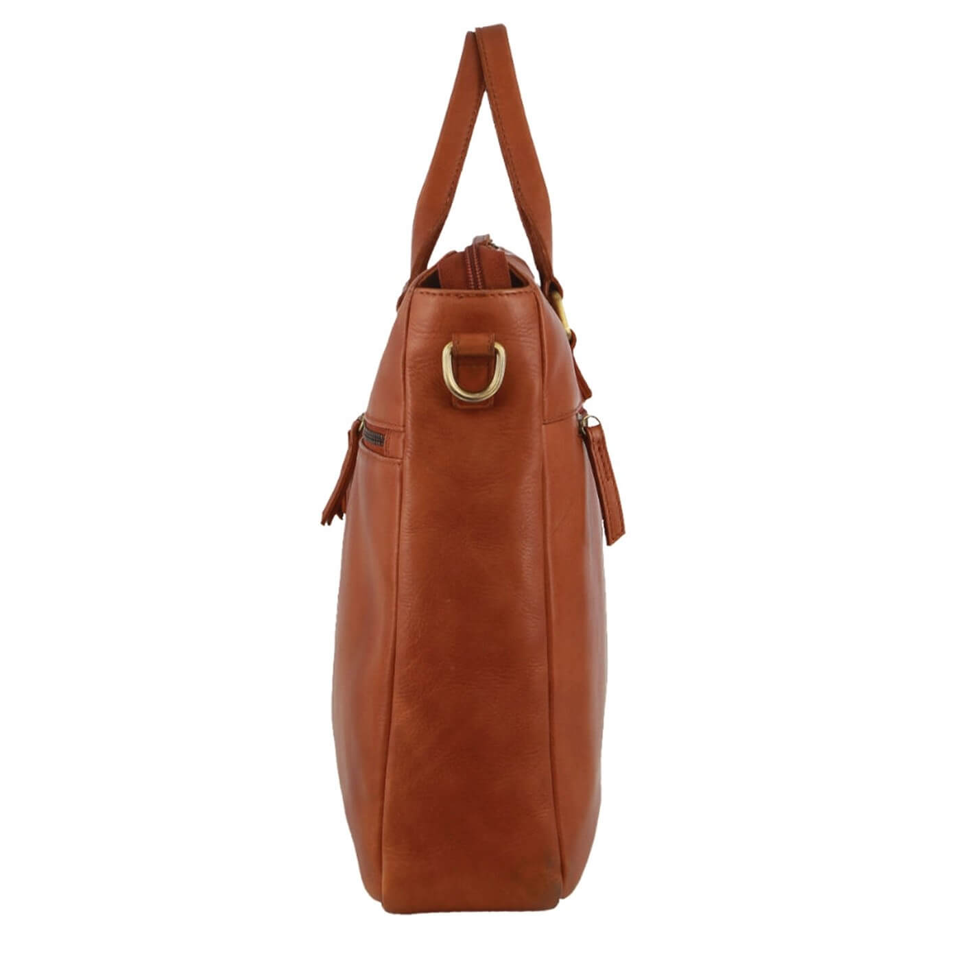 Pierre Cardin PC3709 Leather Business Briefcase-Messenger Bag/Cognac
