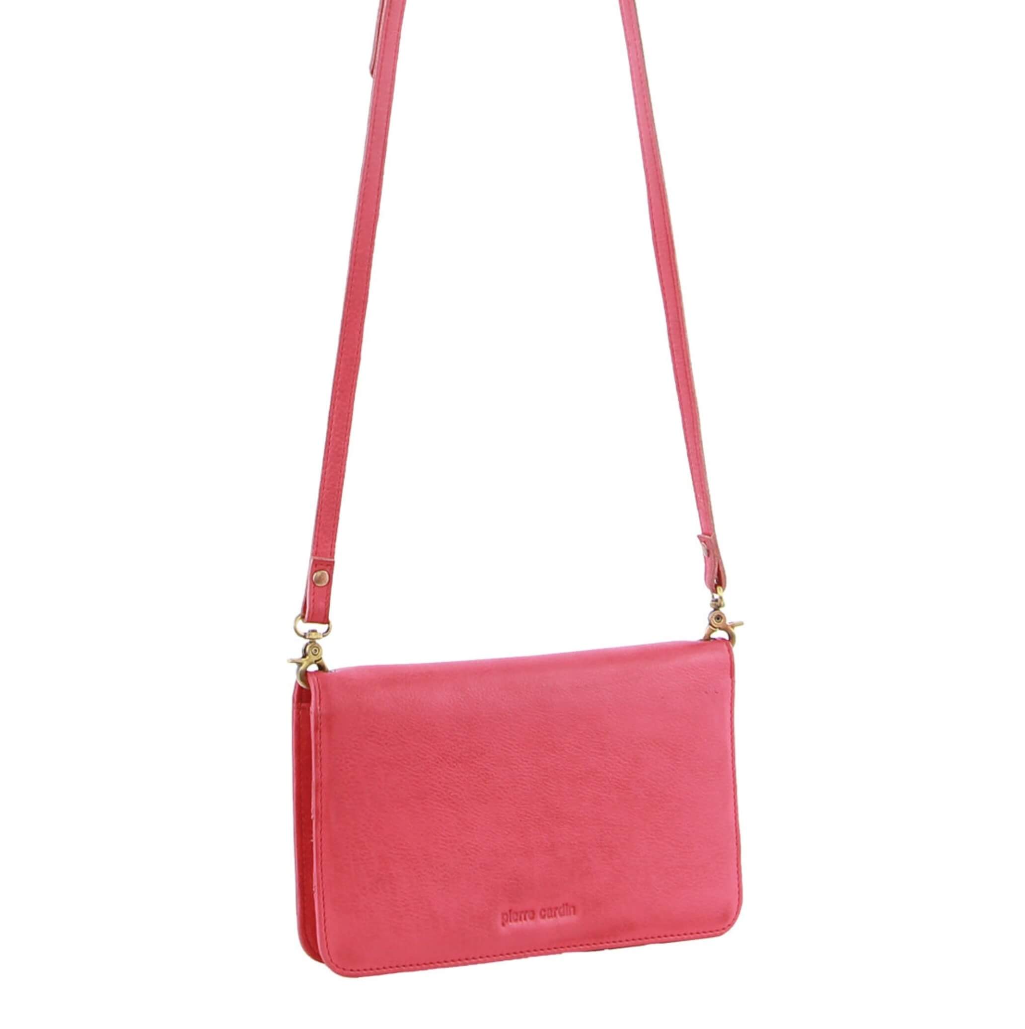 Pierre Cardin Genuine Italian Leather Clutch-Wallet Bag in Pink