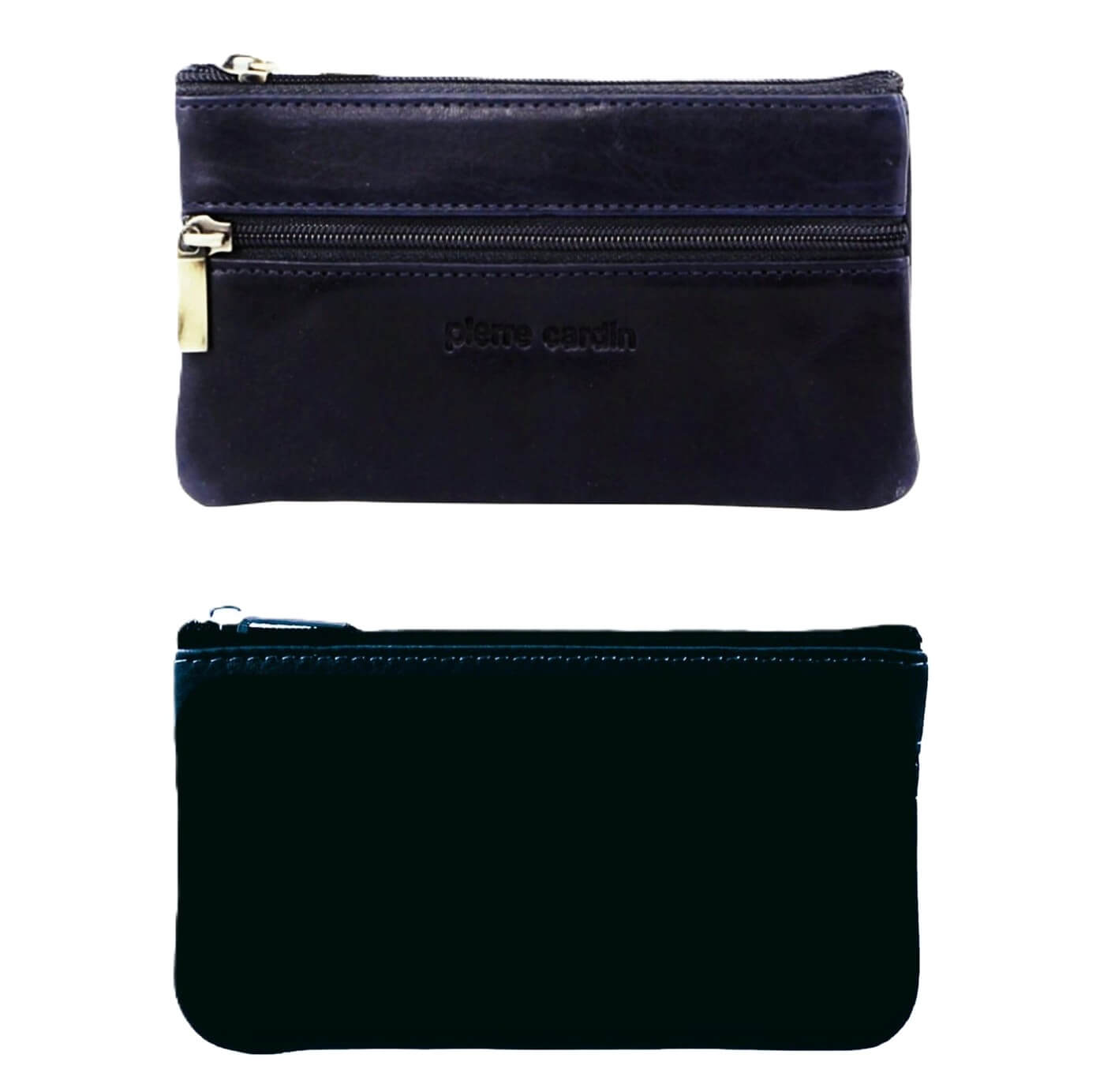 Pierre Cardin Leather Coin Purse – Key Holder in Midnight