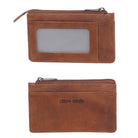 Pierre Cardin Italian Leather Coin-Key Purse in Cognac