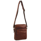 Pierre Cardin PC2795 Rustic Leather Cross Body-iPad Bag/Chestnut