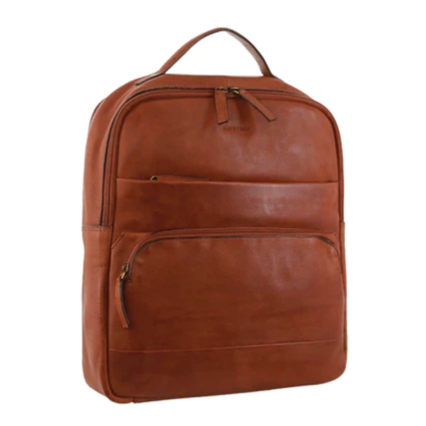 Pierre Cardin PC2808 Rustic Leather Business Backpack-PC Bag/Cognac