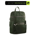 Pierre Cardin Nylon Anti-Theft-RFID Backpack in Olive