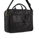 Pierre Cardin PC3135 Italian Rustic Leather Computer Bag/Black