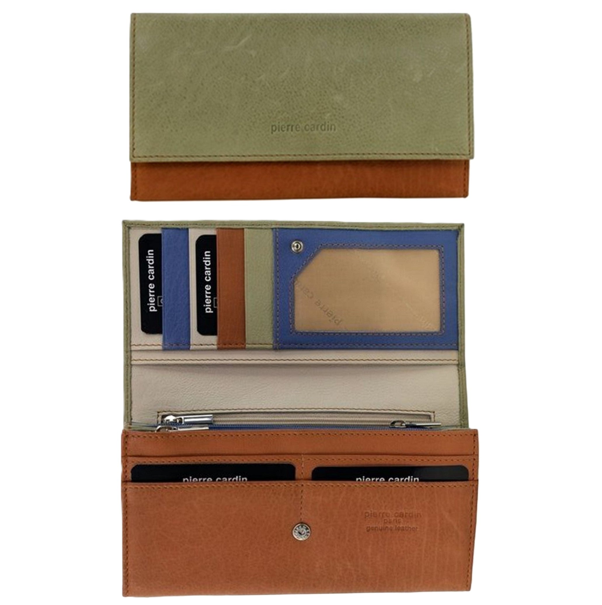Pierre Cardin Multi-Colour Italian Leather Wallet in Lavender