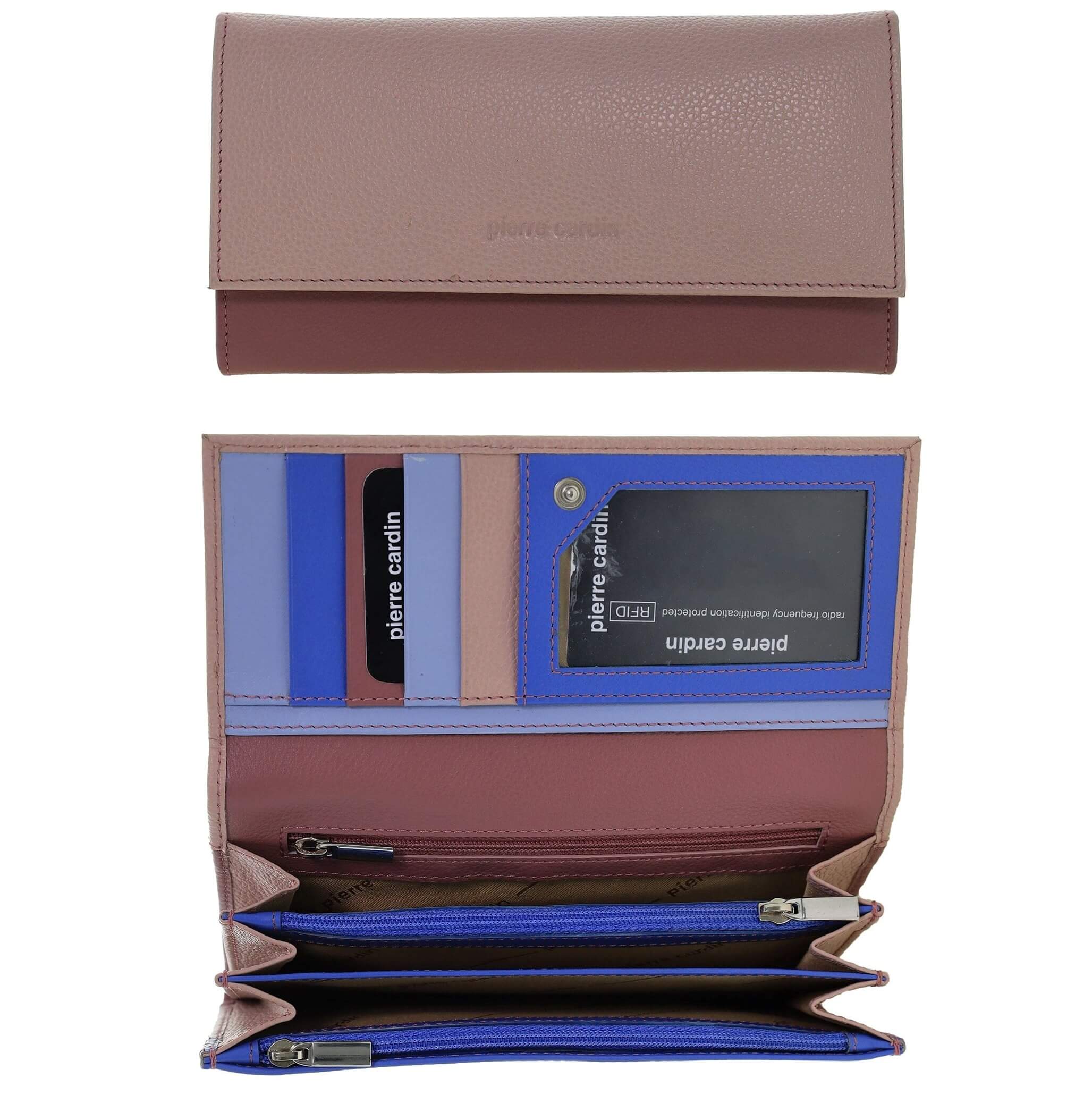 Pierre Cardin Multi-Colour Italian Leather Wallet in Cherry