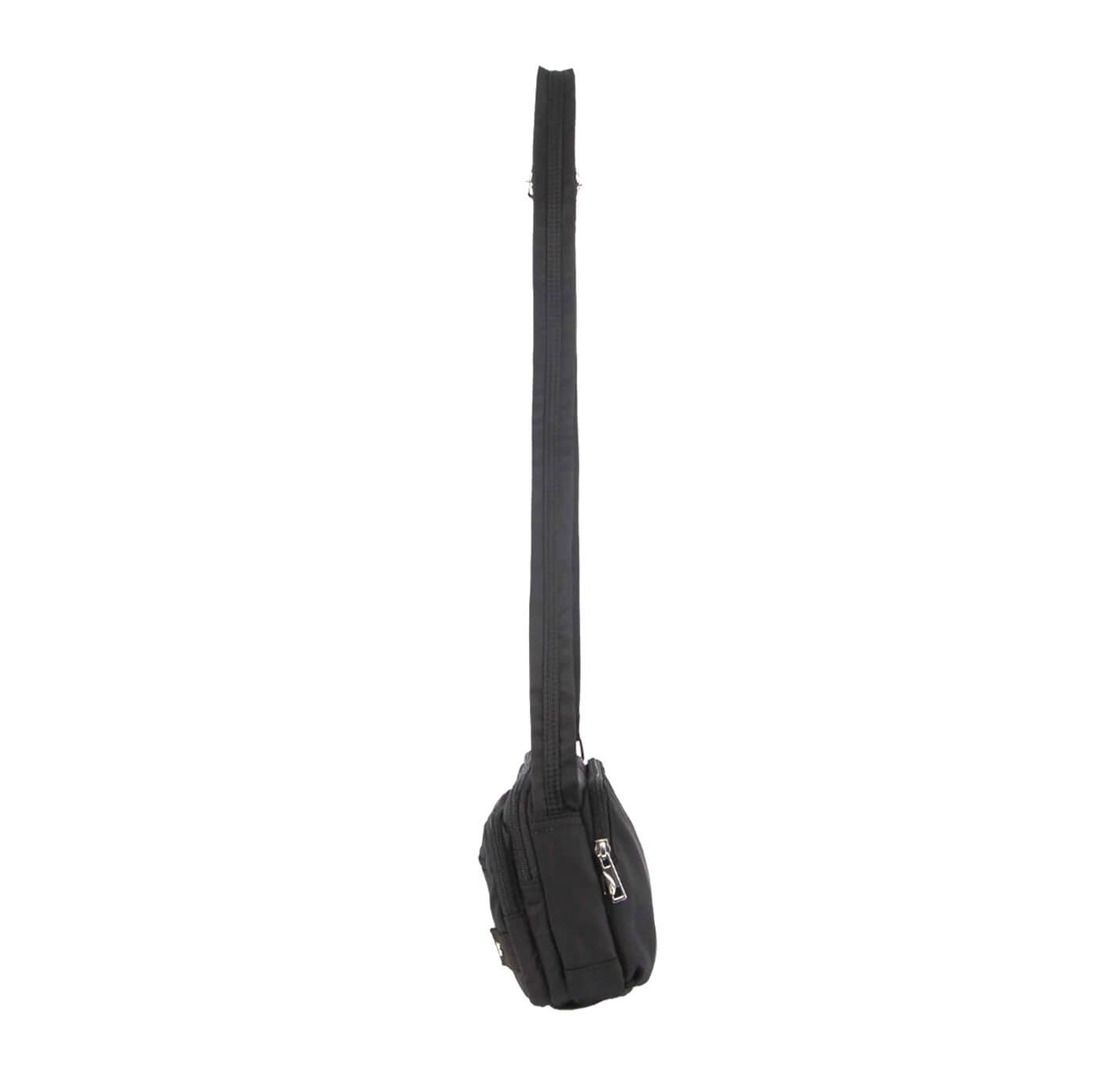 Pierre Cardin Ladies Nylon Anti-Theft RFID Crossbody Bag in Black