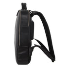 Pierre Cardin Italian Pebbled Leather Laptop-Backpack in Black