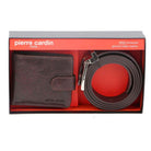 Pierre Cardin PC3326 Mens Leather Wallet-Belt Gift Set/Chestnut