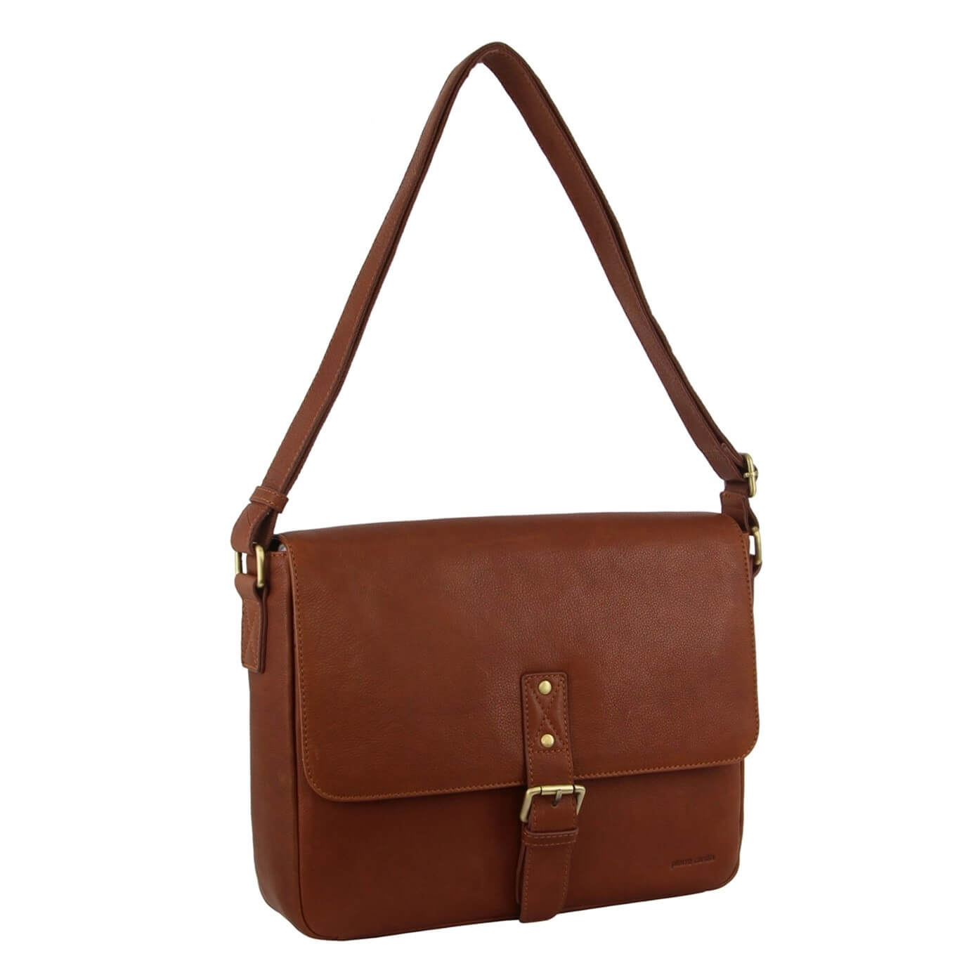 Pierre Cardin PC3500 Mens Leather Business Satchel/Dark Tan