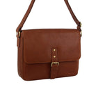 Pierre Cardin PC3500 Mens Leather Business Satchel/Dark Tan