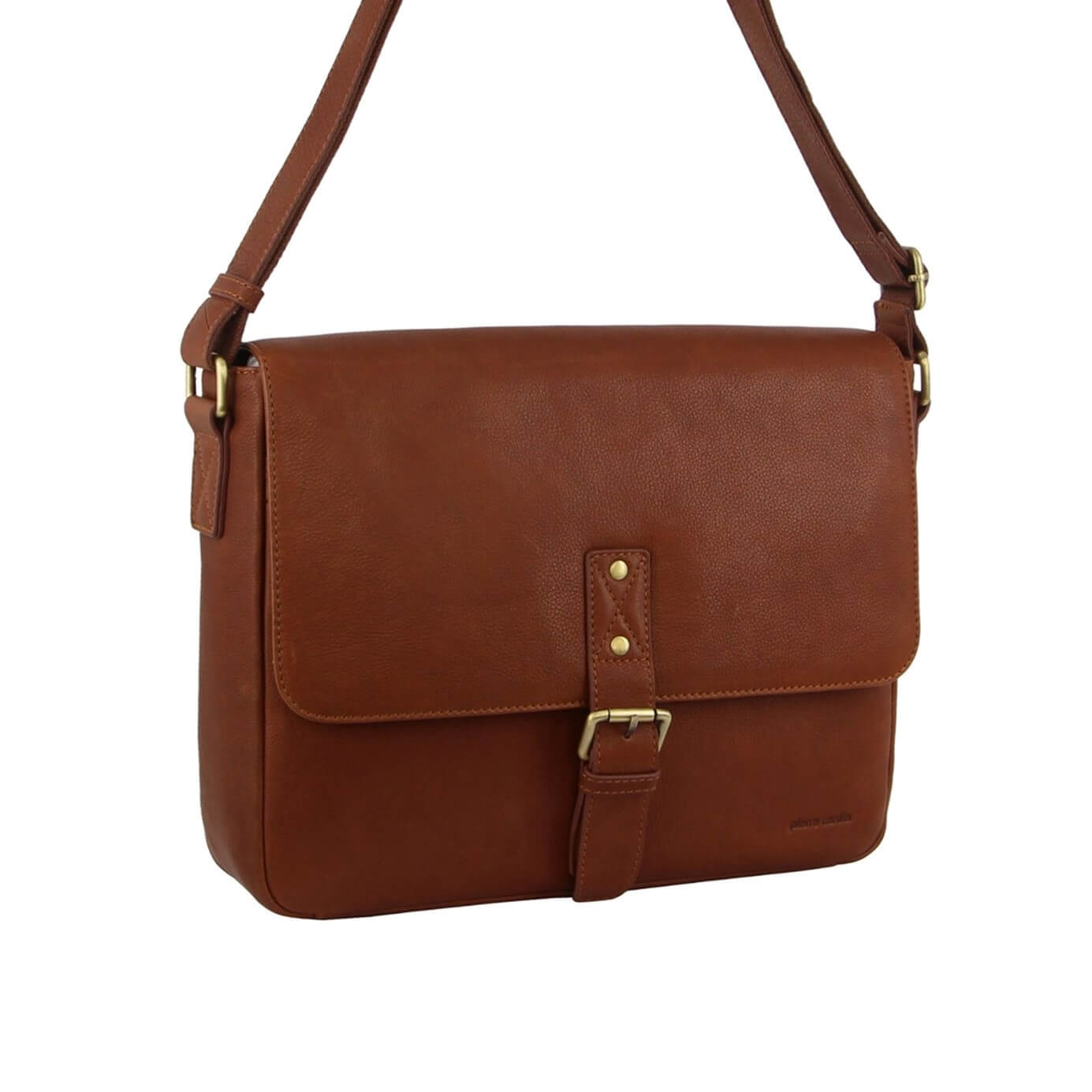 Pierre Cardin PC3500 Mens Leather Business Satchel/Dark Tan