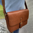 Pierre Cardin PC3500 Mens Leather Business Satchel/Dark Tan