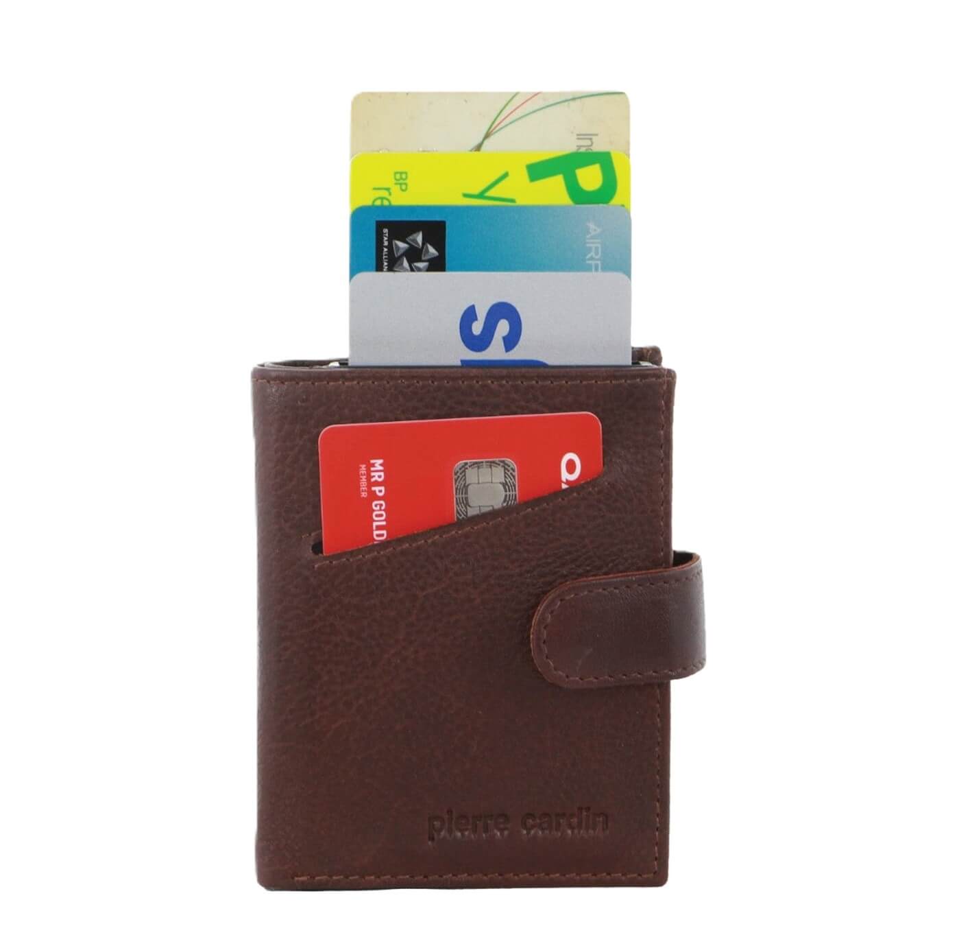 Pierre Cardin PC3644 Smart Slide Card Holder Tab Leather Wallet/Brown
