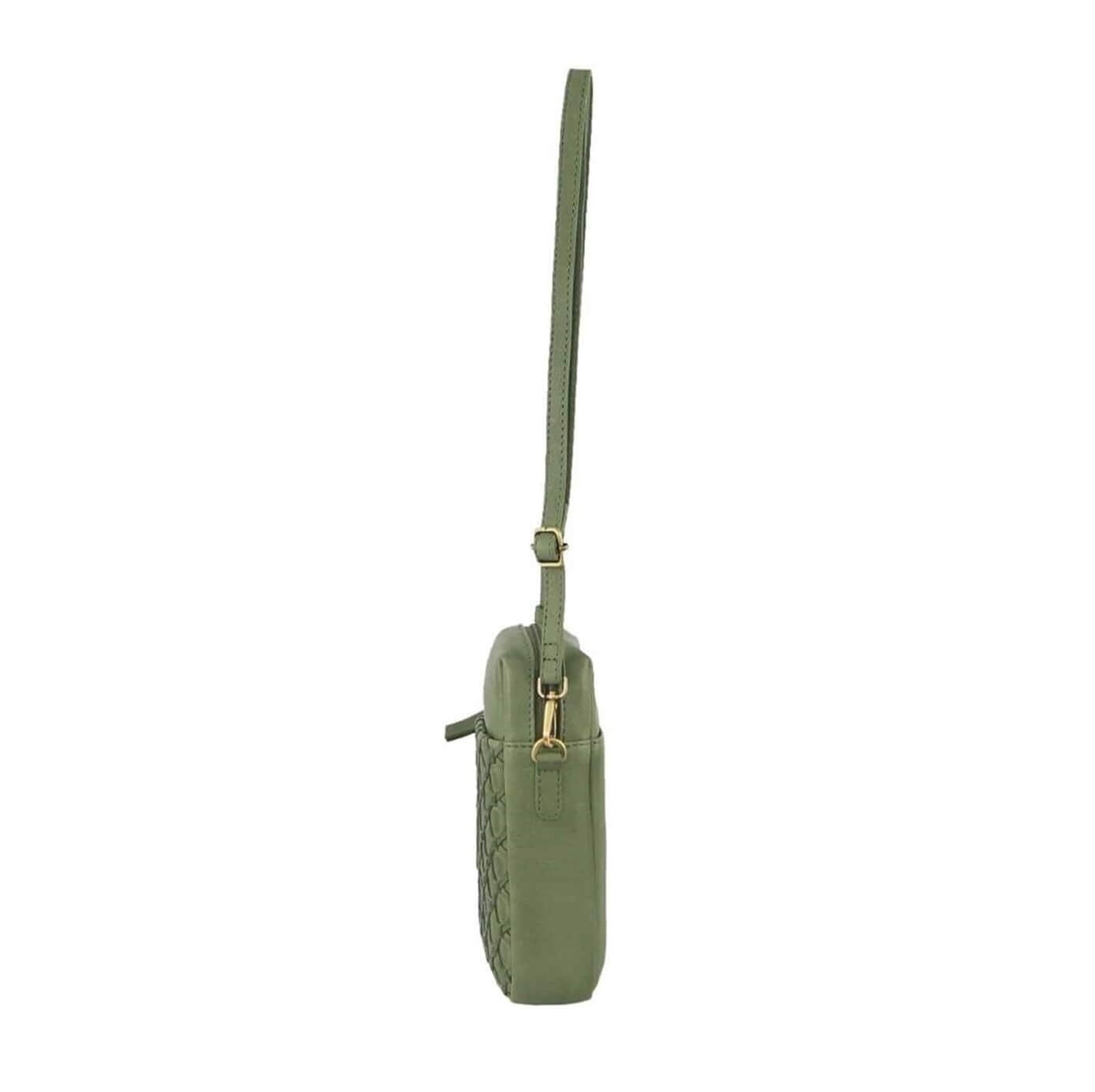 Pierre Cardin PC3686 Leather Embossed Phone Cross-Body Bag/Leaf
