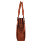 Pierre Cardin Ladies Italian Leather Laptop Tote Bag in Cognac