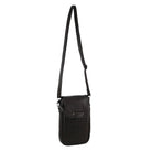 Pierre Cardin Embossed Woven Leather Ladies Wallet Bag in Black