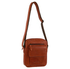 Pierre Cardin PC3752 Multi Compartment Cross-Body Bag/Cognac