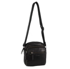 Pierre Cardin PC3764 Mens Italian Leather Cross Body Bag/Black