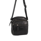 Pierre Cardin PC3764 Mens Italian Leather Cross Body Bag/Black