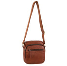 Pierre Cardin PC3764 Mens Italian Leather Cross Body Bag/Cognac