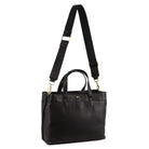 Pierre Cardin Ladies Italian Leather Crossbody Bag in Black