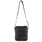 Pierre Cardin PC3844 Mens Italian Leather Cross Body Bag/Black