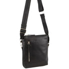 Pierre Cardin PC3844 Mens Italian Leather Cross Body Bag/Black
