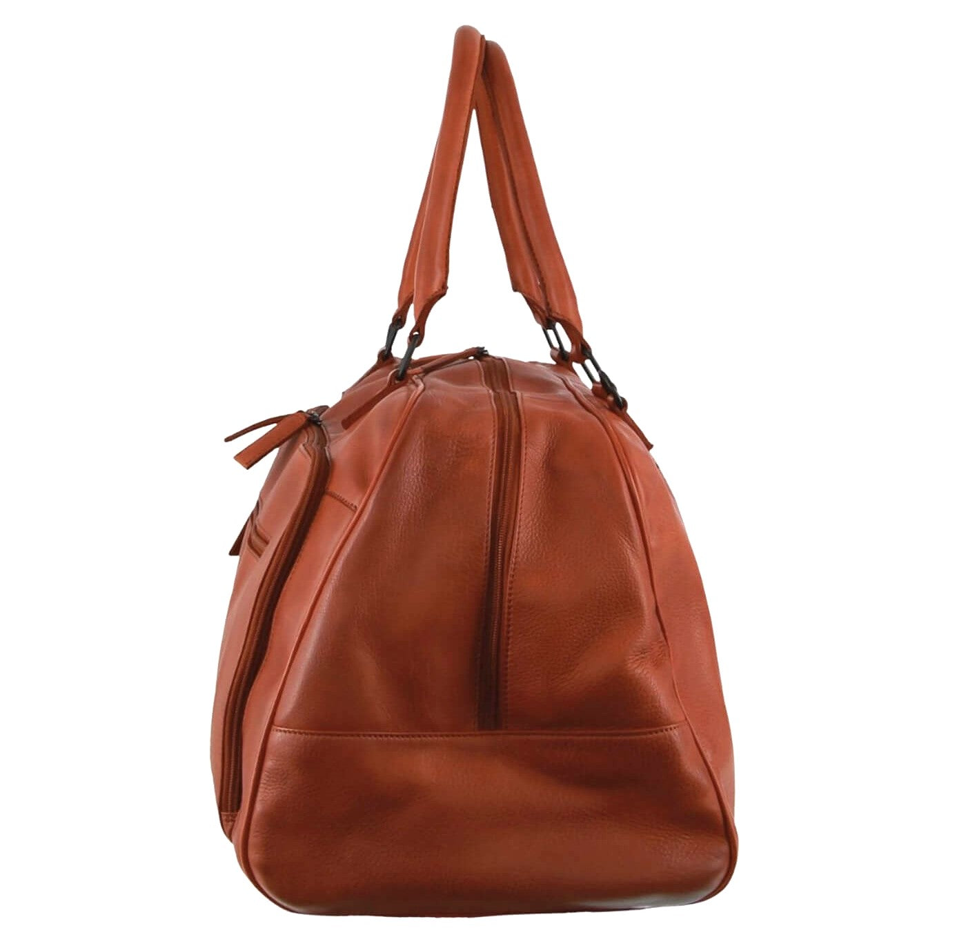 Pierre Cardin PC3877 Genuine Italian Leather Overnight-Travel Bag/Cognac