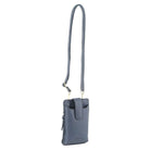 Pierre Cardin Compact Leather Phone Holder Bag in Teal