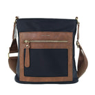 Pierre Cardin RFID Nylon Crossbody Bag In Black