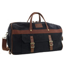 Pierre Cardin Canvas Buckle overnight Bag In Black