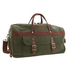 Pierre Cardin Canvas Buckle overnight Bag In Brown