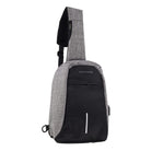 Pierre Cardin grey nylon men’s sling bag